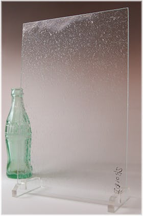 泡入りレトロガラス（泡多め） A4サイズガラス