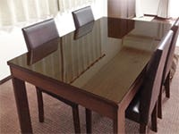 ガラスのカット・加工 - 四角形カット:製作例 四角形テーブル天板